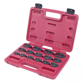 Набор МАСТАК разрезных ключей 3/8"&1/2" (воронья лапка), 45505 мм, кейс, 15 предметов