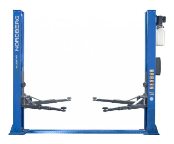 Подъемник Nordberg двухстоечный 4 т, с электростопорами, 380 В, синий