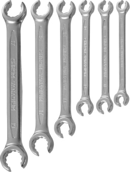 Набор Jonnesway ключей гаечных разрезных в сумке, 8-19 мм, 6 предметов