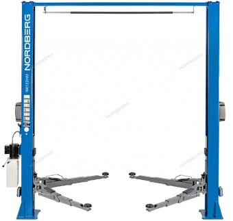 Подъемник Nordberg 380V двухстоечный с верхней синхронизацией 4 тонны (синий)