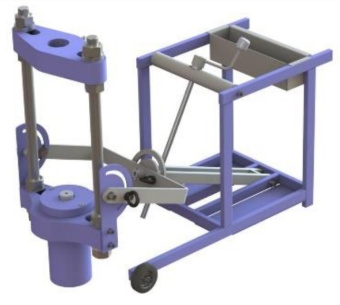 Выпрессовщик шкворней АВТОМОТИВ ВШ95-300М с тележкой. 106т