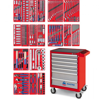 Набор МАСТАК инструментов "ЭКСПЕРТ" в красной тележке, 323 предмета