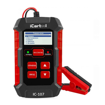 Тестер АКБ ICARTOOL IC-107 с функцией восстановления, зарядное устройство, 3 в 1