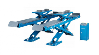 Подъемник ножничный Nordberg для сход-развала 5,5 т, 380 В, 2 уровня, синий