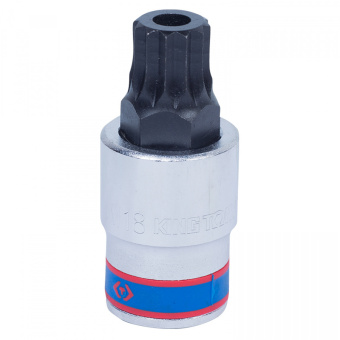 Насадка KING TONY (бита) торцевая 1/2", SPLINE, M18, L = 66 мм, с отверстием