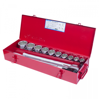 Набор торцевых головок с принадлежностями 3/4", шестигранные, 22-50 мм, 14 предметов KING TONY 6314M