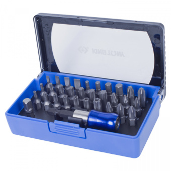 Набор KING TONY вставок (бит) 1/4", TORX, HEX, PZ, PH, SLOT, 32 предмета