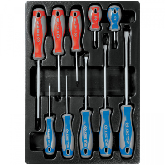 Набор KING TONY отверток, ложемент, 10 предметов