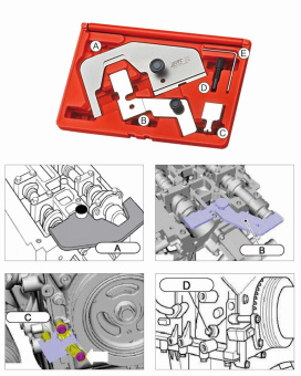 Набор приспособлений для фиксации коленвала и распредвала (FORD 2.0 Ecoboost) JTC