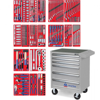 Набор инструментов "ЭКСПЕРТ" в серой тележке, 323 предмета МАСТАК 52-06323G