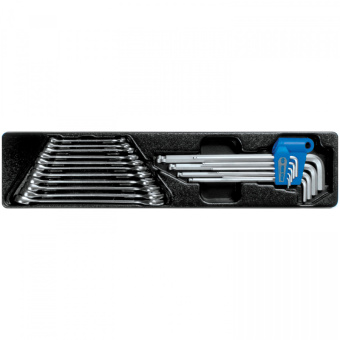 Набор KING TONY комбинированных ключей и шестигранников, ложемент, 20 предметов