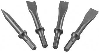 Комплект Jonnesway насадок коротких для пневматического молотка (JAH-6832/6833/H), 4 предмета
