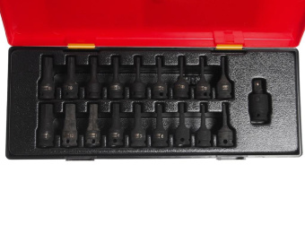 Набор головок торцевых 3/8" 6-ти гранных ударных в кейсе 19 предметов JTC