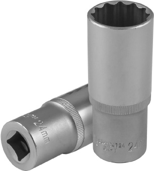 Головка Jonnesway торцевая глубокая 12-гранная 1/2"DR, 24 мм