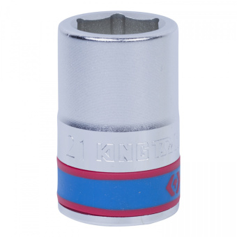 Головка торцевая стандартная шестигранная 3/4", 21 мм KING TONY 633521M