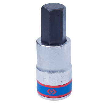 Насадка KING TONY (бита) торцевая 1/2", HEX, 14 мм, L = 60 мм