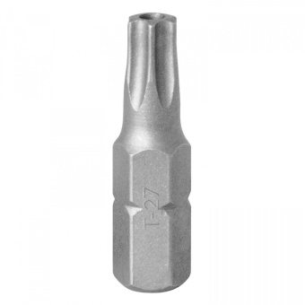 Вставка KING TONY (бита) торцевая 1/4", TORX, T27, L = 25 с отверстием