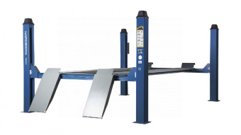 Подъемник четырехстоечный Nordberg 4.5 т, слесарный, без траверсы, 380 В, синий