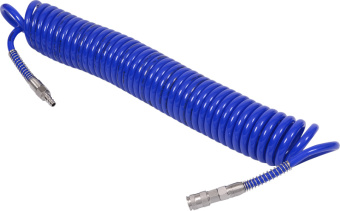 Шланг МАСТАК пневматический спиральный высокого давления 8х12 мм, 15 м, полиуретановый, фитинги