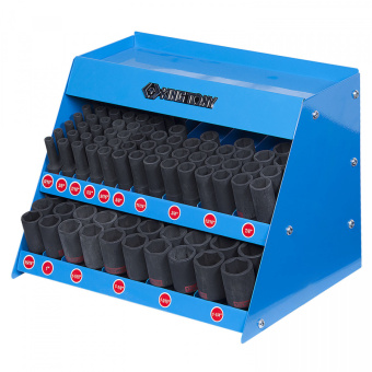 Стенд KING TONY с ударными глубокими торцевыми головками 1/2", 5/16"-1&1/4", серия 4435S, 102 предме