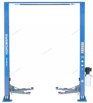Подъемник Nordberg 220V двухстоечный с верхней синхронизацией 4 тонны H=4,0 м (синий) СНЯТ 