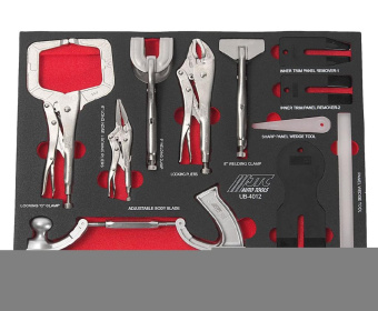 Набор инструментов 12 предметов слесарно-монтажный в ложементе JTC