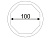 Головка торцевая 1" 100мм 8-гранная для ступичных гаек задних колес (SCANIA) JTC