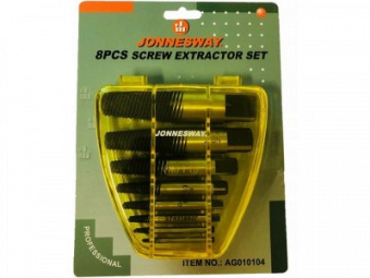 Набор Jonnesway экстракторов спиральных конических 1/8” – 1-1/8”, 8 предметов