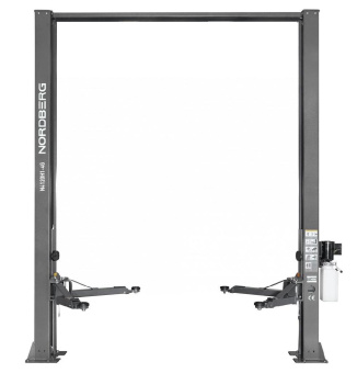 Подъемник Nordberg двухстоечный 4 т, верхняя синхронизация, H=4 м, 380 В, серый