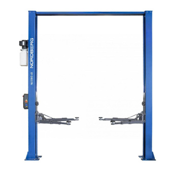 Подъемник Nordbergдвухстоечный 4 т, верхняя синхронизация, с электростопорами, H=3,6 м, 380 В, синий