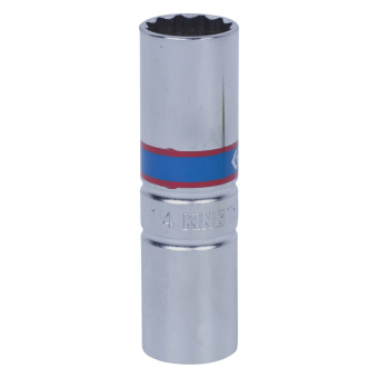 Головка KING TONY свечная двенадцатигранная 3/8", 14 мм, пружинный фиксатор
