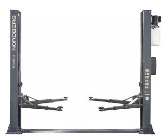 Подъемник Nordberg двухстоечный 4 т, с электростопорами, 380 В, серый