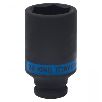 Головка King Tony торцевая ударная глубокая шестигранная 1/2", 32 мм