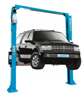 Подъемник LAUNCH 380V двухстоечный с верх. синхр., г/п 4 тонны, с электростопорами (синий)