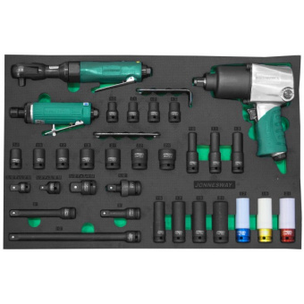 Набор Jonnesway пневматического инструмента 1/2"DR и аксессуаров к ударному инструменту в EVA ложеме