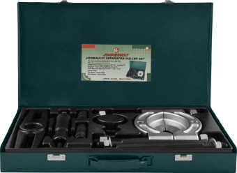 Съемник Jonnesway с сепаратором и гидравлическим цилиндром в наборе, диапазон захватов 105-150 мм, г