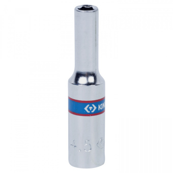 Головка KING TONY торцевая глубокая шестигранная 1/4", 4,5 мм