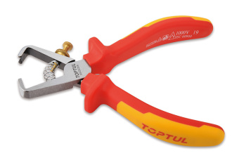 Клещи TOPTUL для снятия изоляции VDE 1000V до 4,5 мм, 150 мм