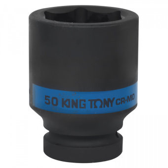Головка торцевая ударная глубокая шестигранная 1", 50 мм KING TONY 843550M