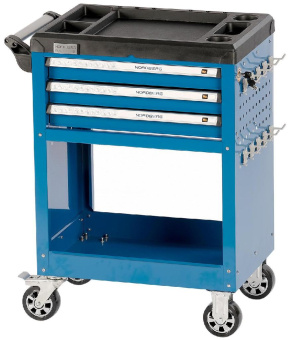 Тележка Nordberg инструментальная, 3 выдвижных ящика, открытый отсек