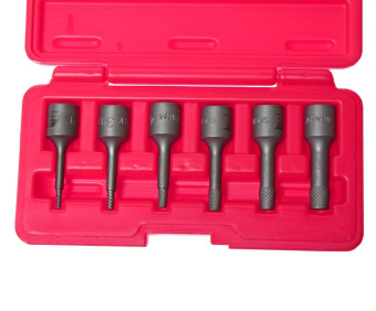 Набор экстракторов 2-10мм для поврежденных болтов 6 предметов в кейсе JTC