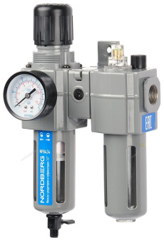 Фильтр Nordberg воздушный с редуктором и лубрикатором PRO, 1/2 СНЯТ