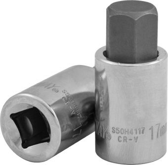 Насадка Jonnesway торцевая 1/4"DR с вставкой-битой, H6, 37 мм