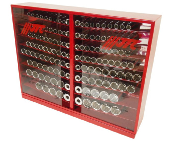 Набор головок торцевых 1/2" 12-ти гранных 10-32мм глубоких 137 предметов в металлическом шкафу JTC