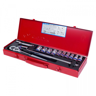 Набор KING TONY торцевых головок с принадлежностями 1/2", двенадцатигранные, 45566 мм, 14 предметов