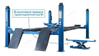 Подъемник NORDBERG 4-х стоечный 4450_AB(M) c траверсой, г/п 5т для сход-развала, 380 В, СНЯТ