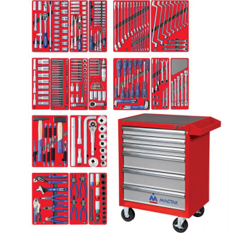 Набор МАСТАК инструментов "ЭКСПЕРТ" в красной тележке, 323 предмета
