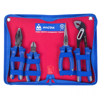 Набор МАСТАК пассатижей и бокорезов, в футляре на молнии, 4 предмета