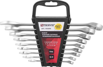 Набор Thorvik ключей гаечных комбинированных серии ARC на держателе, 8-22 мм, 9 предметов