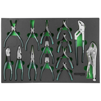 Набор Jonnesway шарнирно-губцевого инструмента в ложементе EVA 560х400 мм, 14 предметов